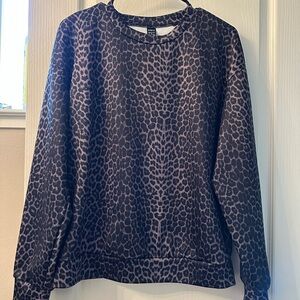 SHEIN Black and Gray Animal Print Sweater